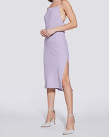 MORPHEA SPAGHETTI STRAPS SLIP MIDI DRESS image number null